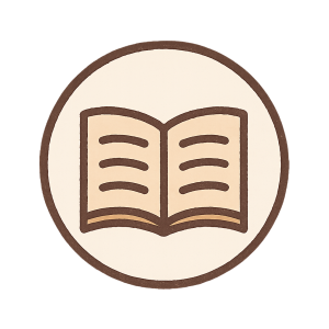 手書き風で、やさしい線で描かれた開いた本